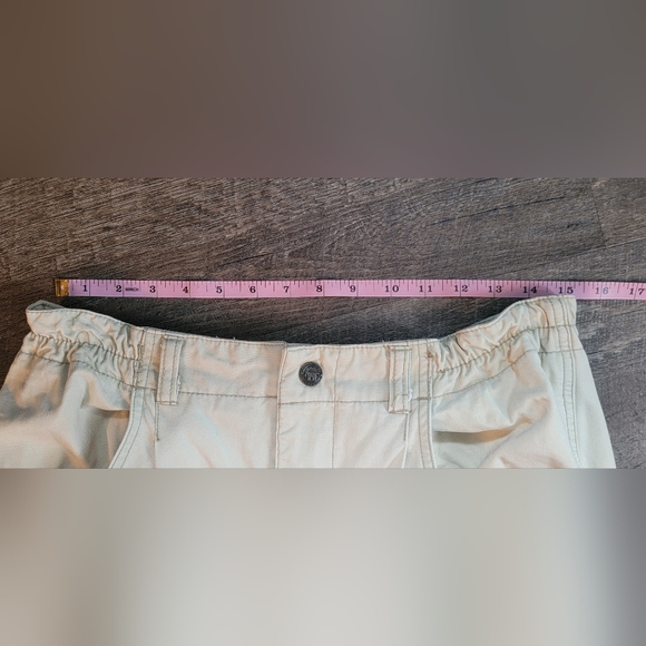 Vintg 80's Pants Women's 16 Khaki High Rise Straight Leg Pleated Elastic Waist - Picture 9 of 14